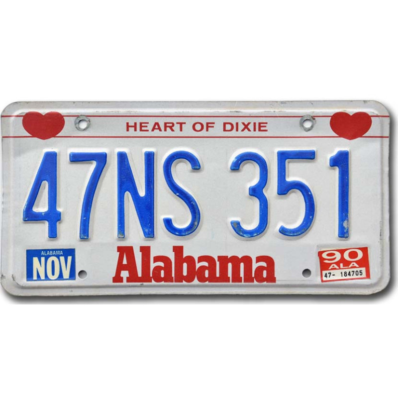 Tablica rejestracyjna USA Alabama Heart