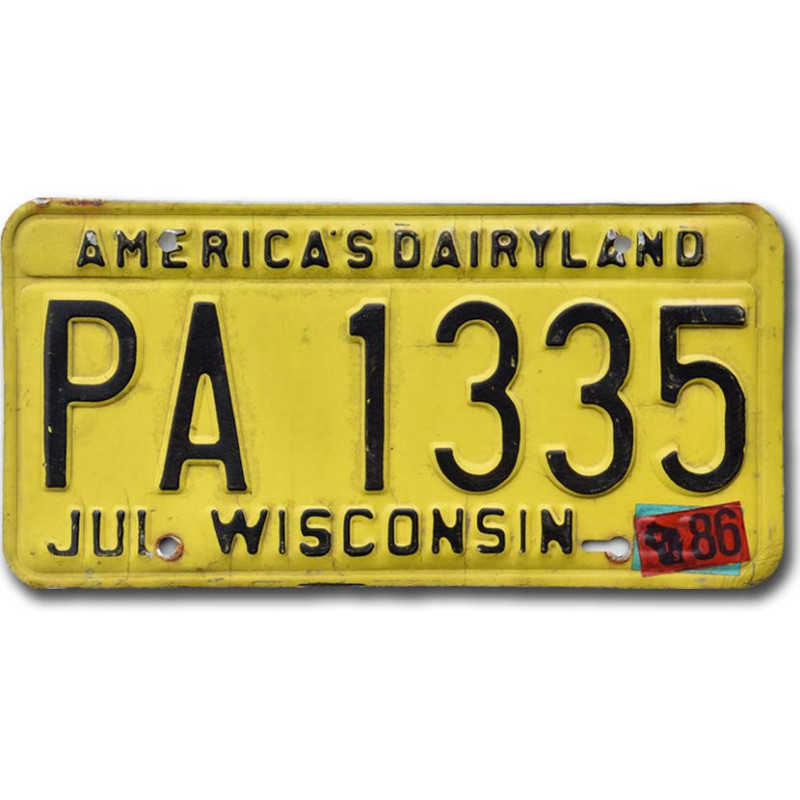 Tablica rejestracyjna USA Wisconsin Dairyland PA 1335