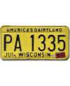 Tablica rejestracyjna USA Wisconsin Dairyland PA 1335