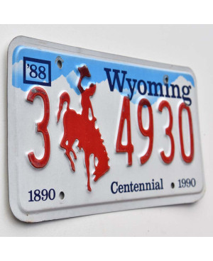 Tablica rejestracyjna USA Wyoming Bronco Centennial 3 4930