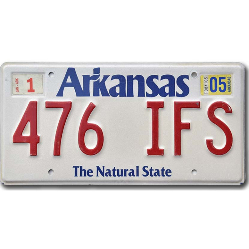 Tablica rejestracyjna USA Arkansas White 476 IFS