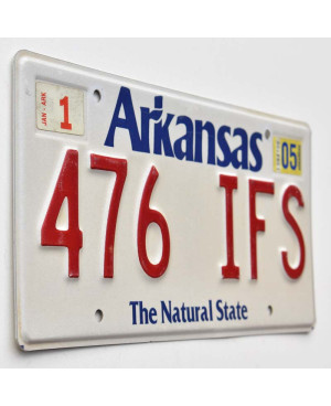 Tablica rejestracyjna USA Arkansas White 476 IFS
