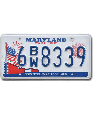 Tablica rejestracyjna USA Maryland Flag 6BW8339