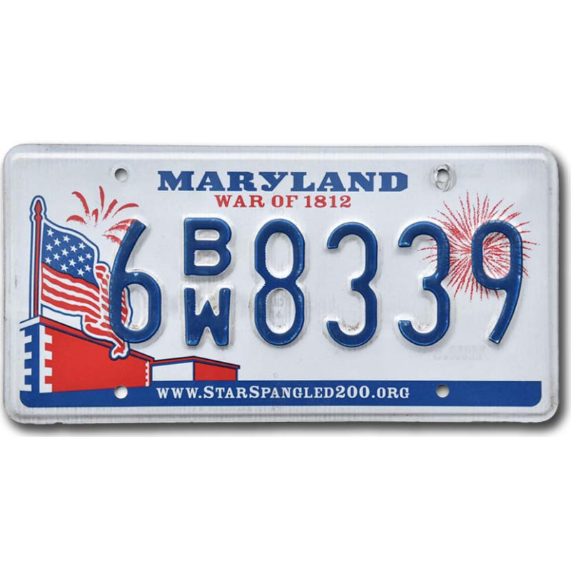 Tablica rejestracyjna USA Maryland Flag 6BW8339