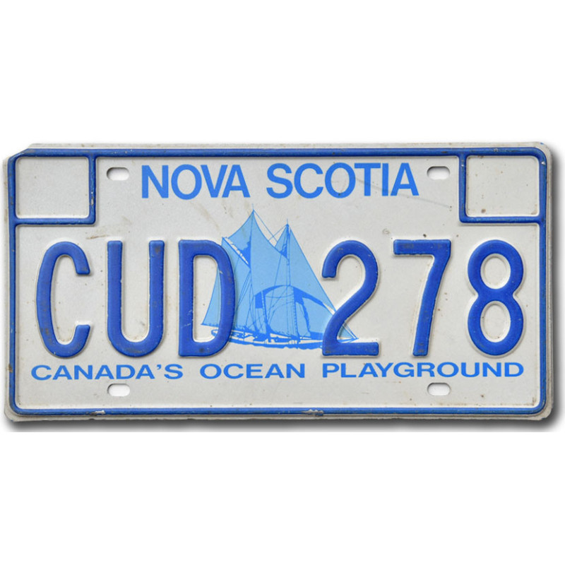 Kanadyjska tablica rejestracyjna Nova Scotia Ocean Playground CUD 278