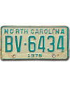 Tablica rejestracyjna USA North Carolina 1976 Green BV-6434