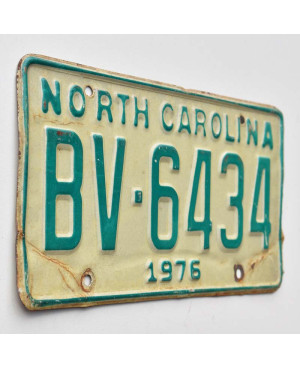 Tablica rejestracyjna USA North Carolina 1976 Green BV-6434