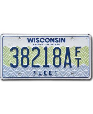 Tablica rejestracyjna USA Wisconsin Fleet 38218AFT