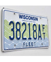 Tablica rejestracyjna USA Wisconsin Fleet 38218AFT