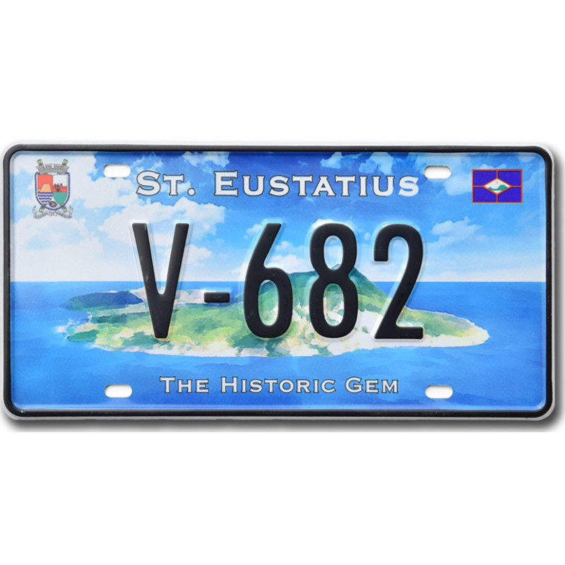 Tablica rejestracyjna St.Eustatius Island Gem V-682