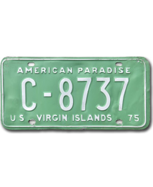 Tablica rejestracyjna US Virgin Island 1975 Green C-8737