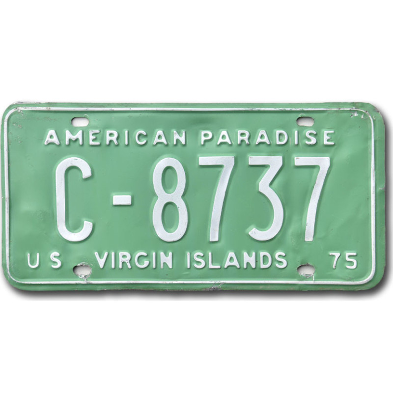 Tablica rejestracyjna US Virgin Island 1975 Green C-8737