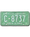 Tablica rejestracyjna US Virgin Island 1975 Green C-8737