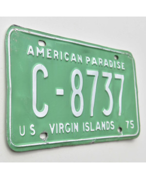 Tablica rejestracyjna US Virgin Island 1975 Green C-8737