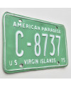Tablica rejestracyjna US Virgin Island 1975 Green C-8737