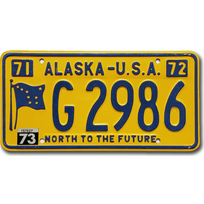 Tablica rejestracyjna USA Alaska 1971 North To The Future G 2986