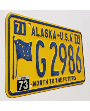 Tablica rejestracyjna USA Alaska 1971 North To The Future G 2986