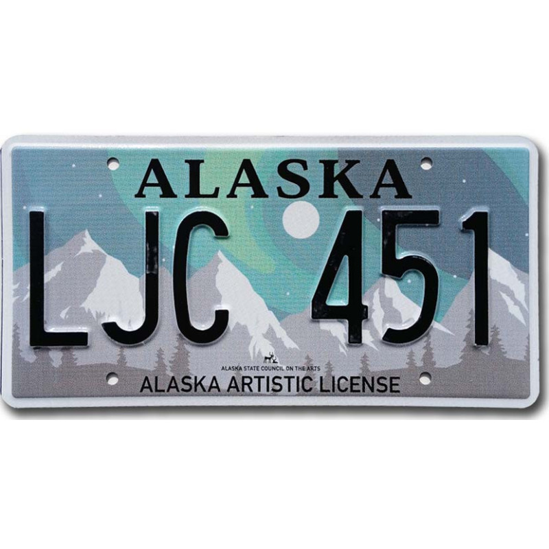 Tablica rejestracyjna USA Alaska Aurora Borealis LJC 451