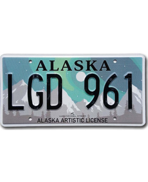 Tablica rejestracyjna USA Alaska Aurora Borealis LGD 961