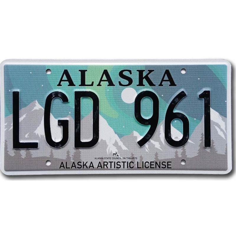 Tablica rejestracyjna USA Alaska Aurora Borealis LGD 961