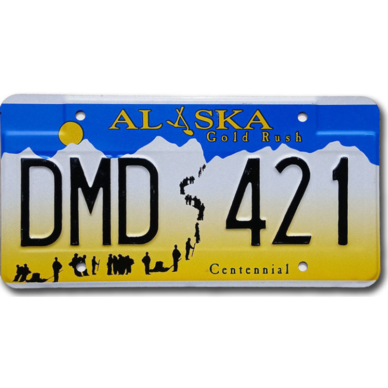 Tablica rejestracyjna USA Alaska Gold Rush DMD 421