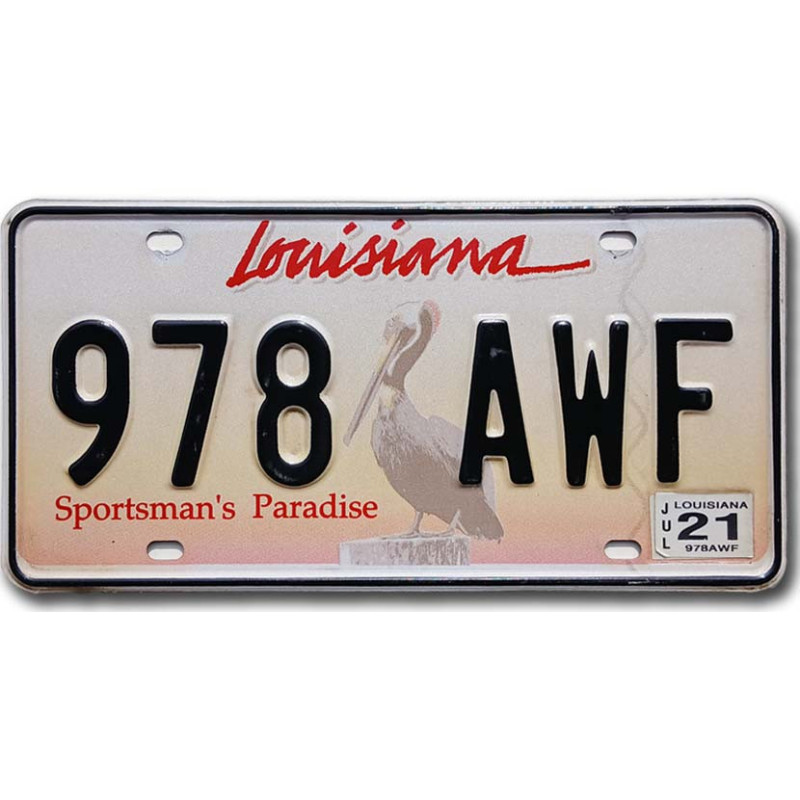 Tablica rejestracyjna USA Louisiana Sportsman´s Paradise 978 AWF