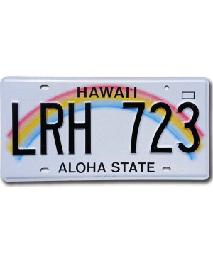 Tablica rejestracyjna USA Hawaii Aloha Rainbow LRH 723