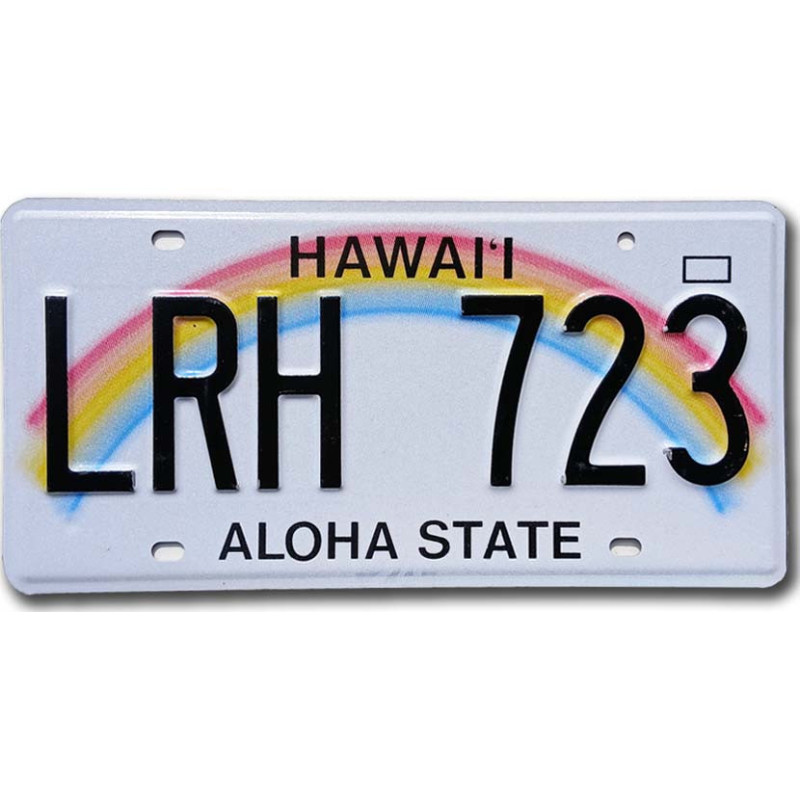 Tablica rejestracyjna USA Hawaii Aloha Rainbow LRH 723