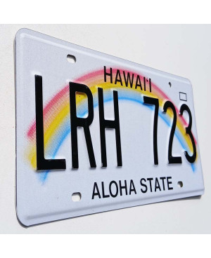 Tablica rejestracyjna USA Hawaii Aloha Rainbow LRH 723