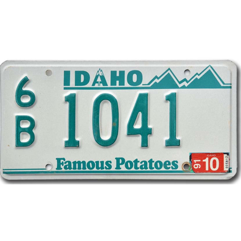 Tablica rejestracyjna USA Idaho Potatoes Green 6B 1041
