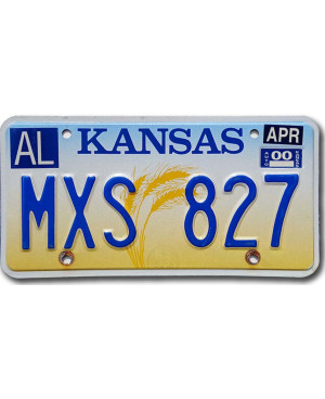 Tablica rejestracyjna USA Kansas Wheat MXS 827