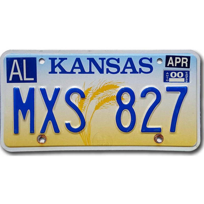 Tablica rejestracyjna USA Kansas Wheat MXS 827