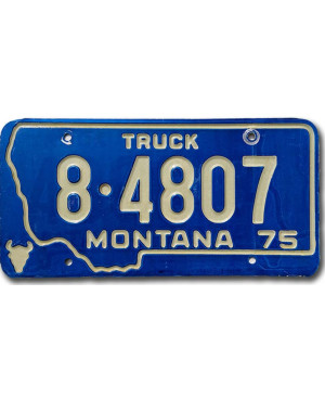 Tablica rejestracyjna USA Montana 1975 Blue Truck 8.4807