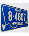 Tablica rejestracyjna USA Montana 1975 Blue Truck 8.4807