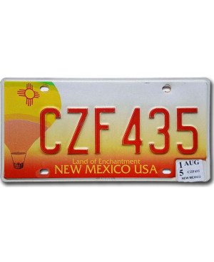 Tablica rejestracyjna USA New Mexico Balloon CZF 435