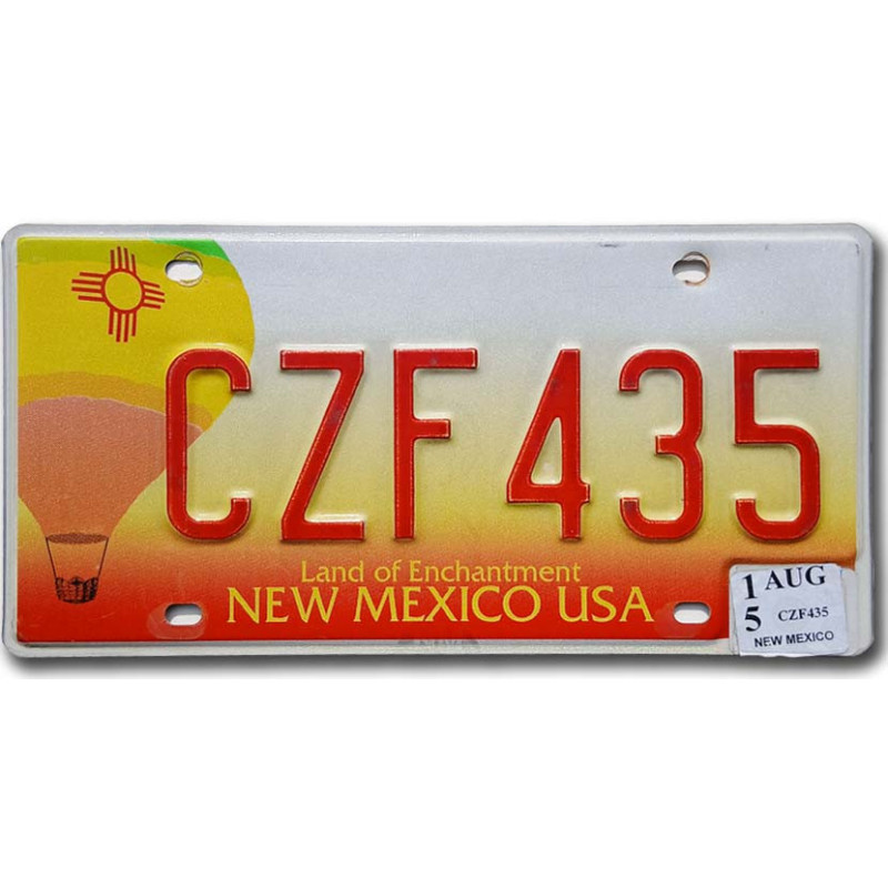 Tablica rejestracyjna USA New Mexico Balloon CZF 435