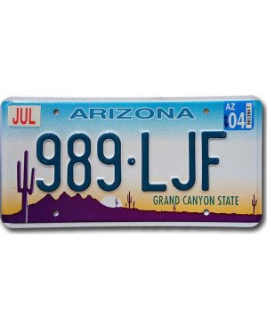 Tablica rejestracyjna USA Arizona Grand Canyon 989-LJF