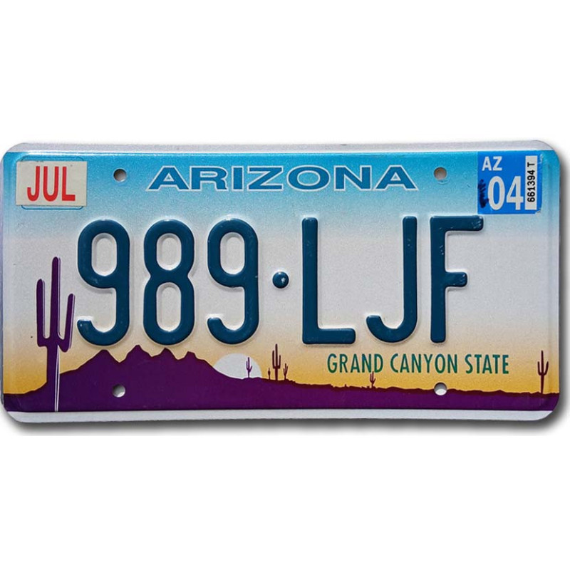 Tablica rejestracyjna USA Arizona Grand Canyon 989-LJF