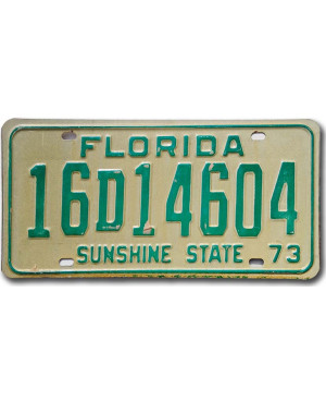 Tablica rejestracyjna Florida 1973 Sunshine State 16D14604