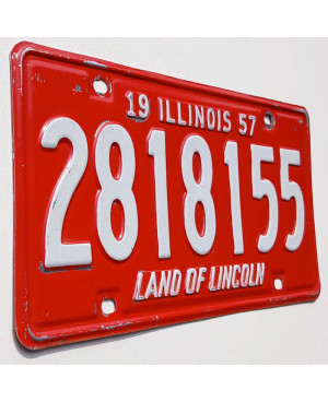 Tablica rejestracyjna USA Illinois 1957 Red 2818155