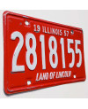 Tablica rejestracyjna USA Illinois 1957 Red 2818155