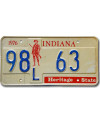 Tablica rejestracyjna USA Indiana Heritage State 98L 63