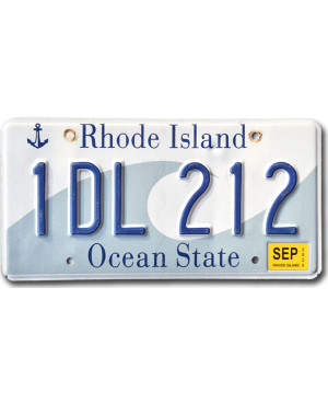Tablica rejestracyjna USA Rhode Island Ocean State 1DL 212