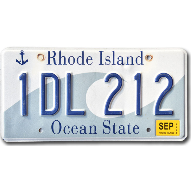 Tablica rejestracyjna USA Rhode Island Ocean State 1DL 212