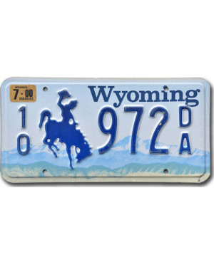 Tablica rejestracyjna USA Wyoming Blue Bronco 10-972DA
