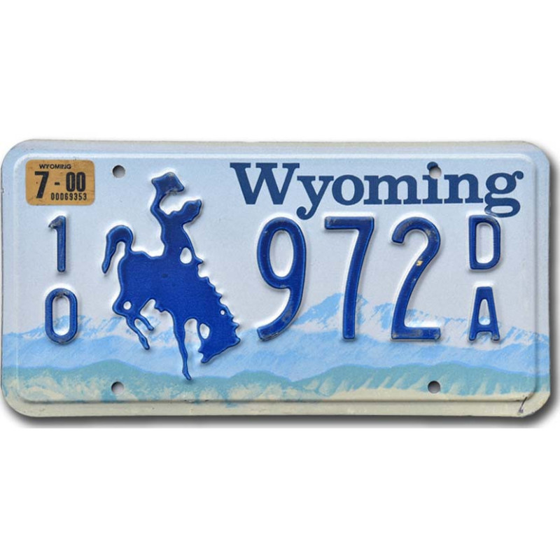 Tablica rejestracyjna USA Wyoming Blue Bronco 10-972DA
