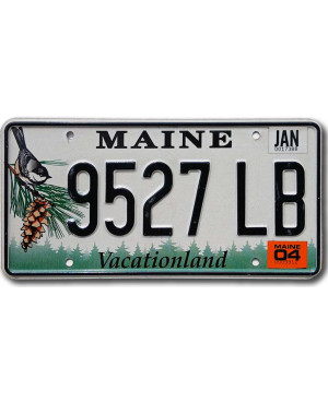 Tablica rejestracyjna USA Maine Chickadee 9527 LB