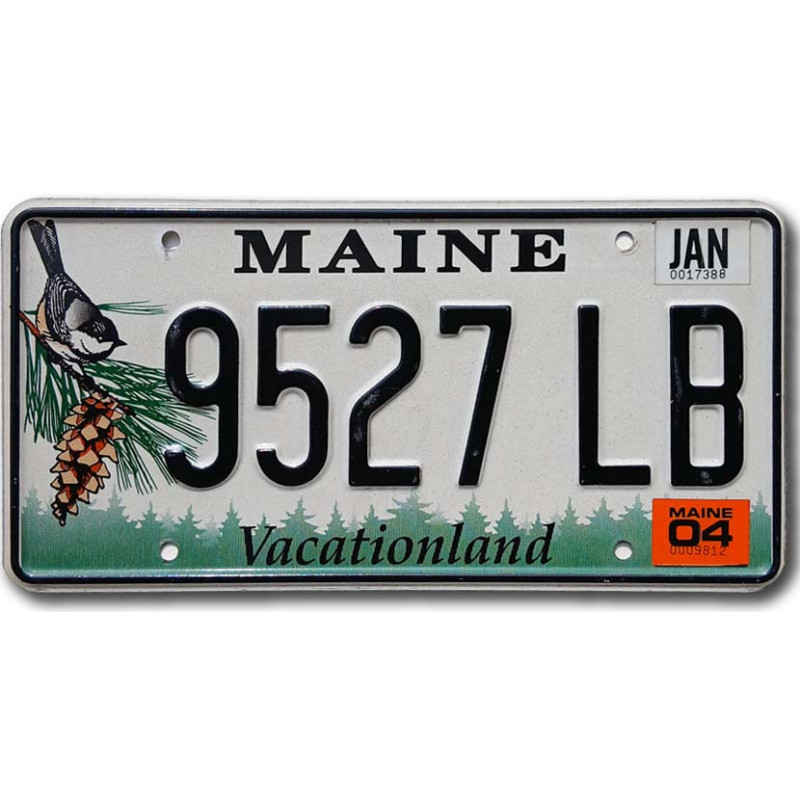 Tablica rejestracyjna USA Maine Chickadee 9527 LB