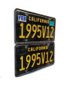 Tablica rejestracyjna USA California Black 1995V12 para