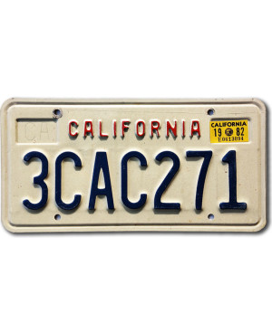 Tablica rejestracyjna USA California Block 3CAC271
